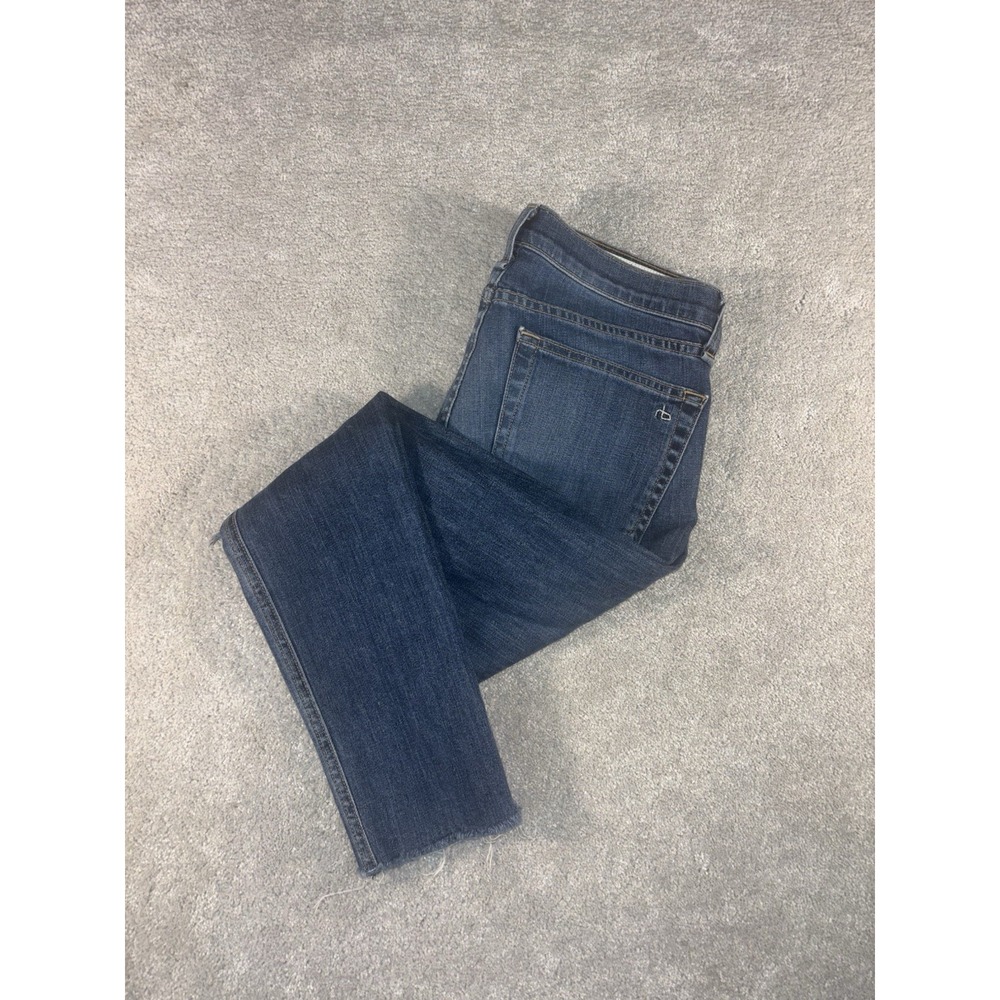 Rag and‎ Bone Jeans Womens 24 Dre Capri Ankle Medium Wash Denim Cropped Distress